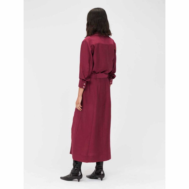 Veronika Maine Washed Twill Belted Skirt image number 1